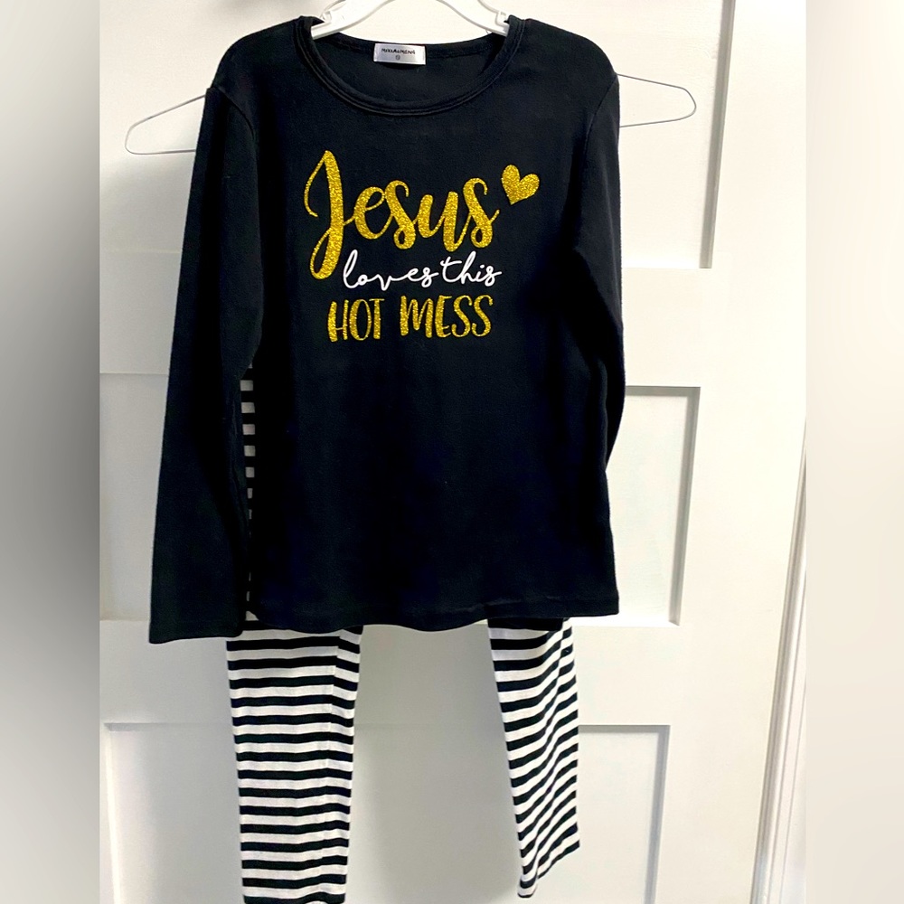 Outfit Jesus Loves this Hot Mess Kids size 7 - 8